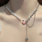 Hot Amazing Awsome Best Strawberry Secret Pink Pearl Princess Necklace On Sals