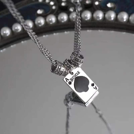 Hot Stylish Poker Playing Card Special Necklace Boy And Girl