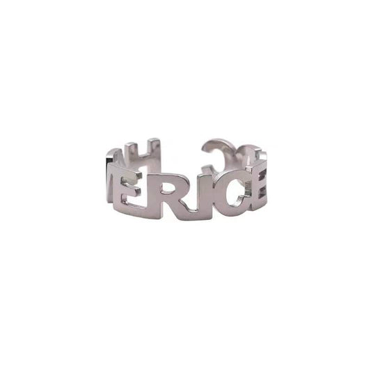 Cool Letters Special Design Ring Boy And Girl