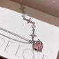 Hot Amazing Awsome Awsome Best Pink Girl's Favourate Princess Fairy Star Necklace On Sale