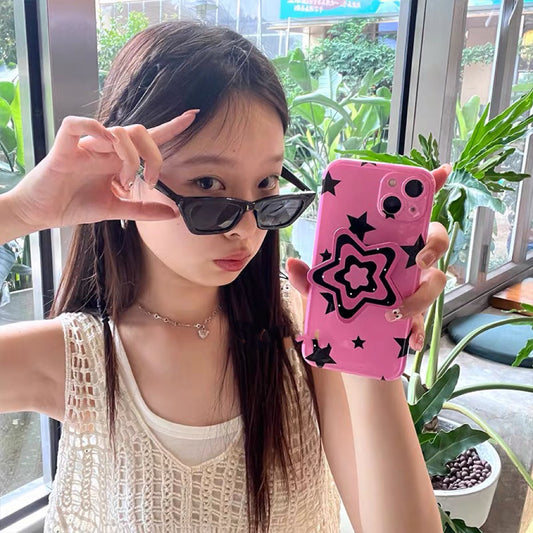 Amazing Chic Y2k Stylish Pink Star Girl Phone Case