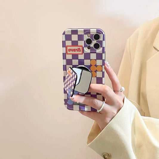 Amazing Checker Back Open Mirrow Interesting Phone Case Boy And Girl
