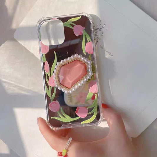 Amazing Beautiful Tulip Pearl Mirrow Phone Case