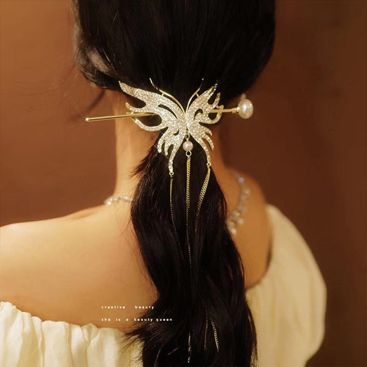 Amazing Awsome Butterfly Long Tassel Hairclip New