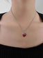 Hot Amazing Awsome Best Sterling Silver Pink Strawberry Sterling Silver S925 Necklace On Sale