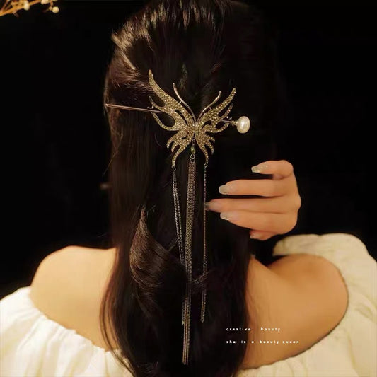 Amazing Awsome Butterfly Long Tassel Hairclip New